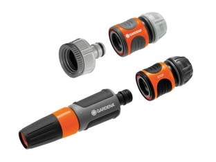 SET COMPLETO PER COLLEGARE IL TUBO DA GIARDINO AL RUBINETTO- - in blister (18296-20) - 1 blister GARDENA