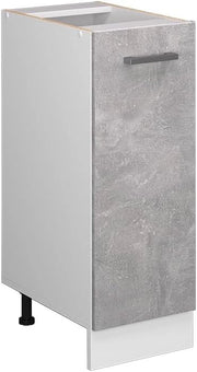 Armadio cucina dispensa alto R-Line, Calcestruzzo, 30 cm senza piano di lavoro, per la libera combinazione all'interno di sistemi cucina modulari