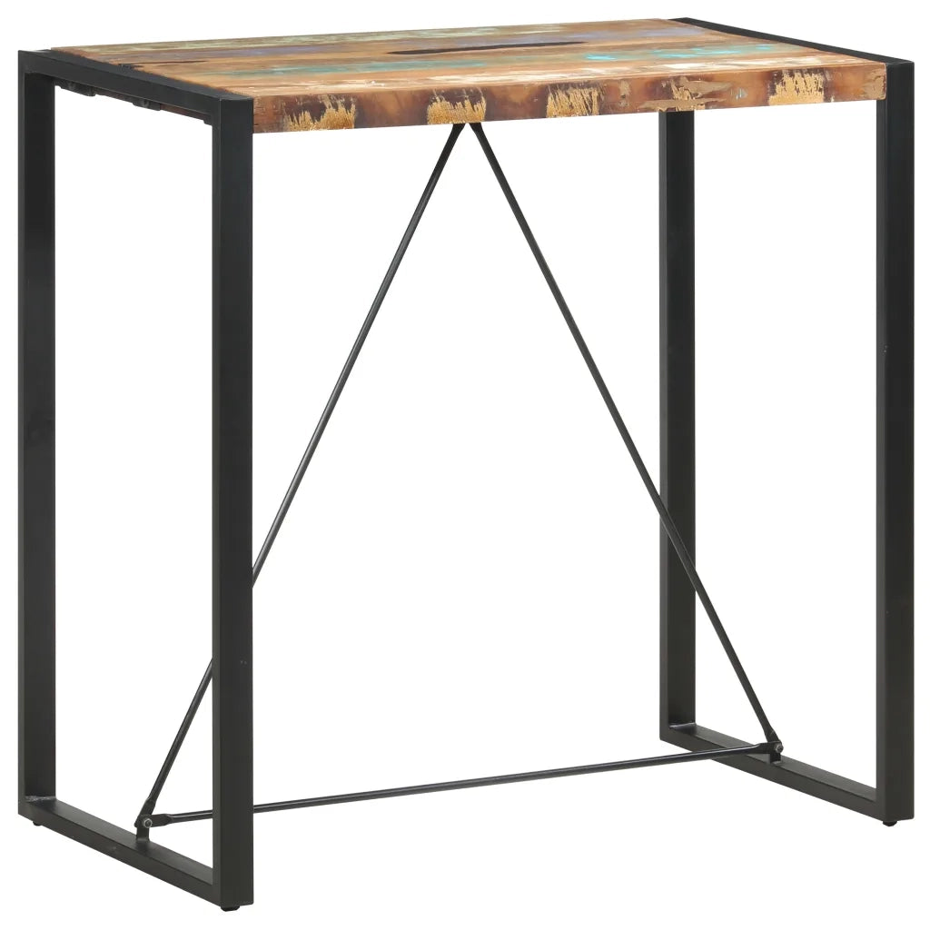 Tavolo da Bar 110x60x110 cm in Legno Massello di Recupero 285955