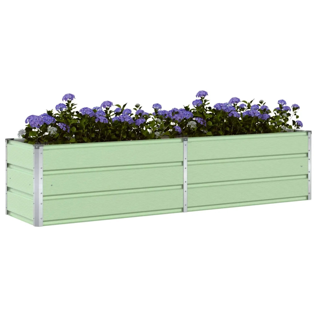 Fioriera | Cassetta per fiori | Vaso Verde Pastello 195 x 50 x 45 cm Acciaio zincato