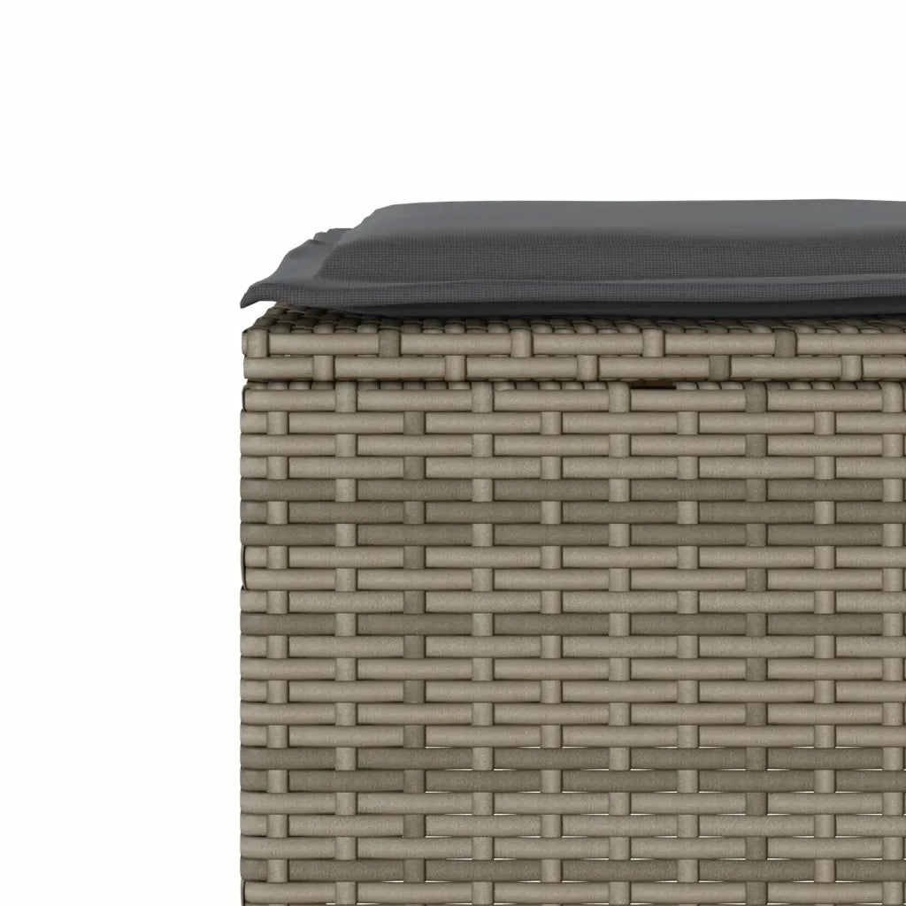 Set da Bistrò 3 pz con Cuscini Grigio in Polyrattan 4003898