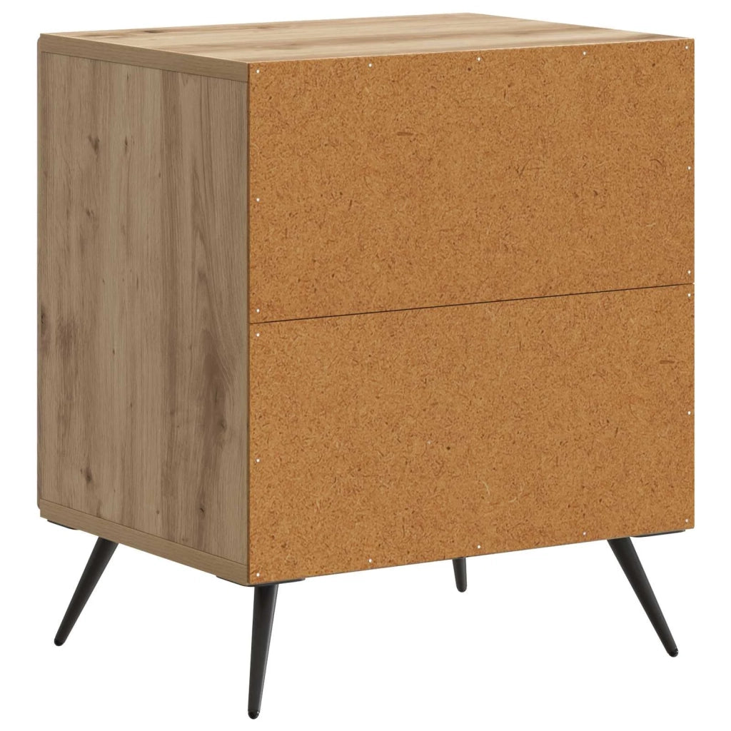 Comodino | Armadio da Notte | Mobiletto da notte Rovere Artigianale 43 x 34,5 x 50 cm