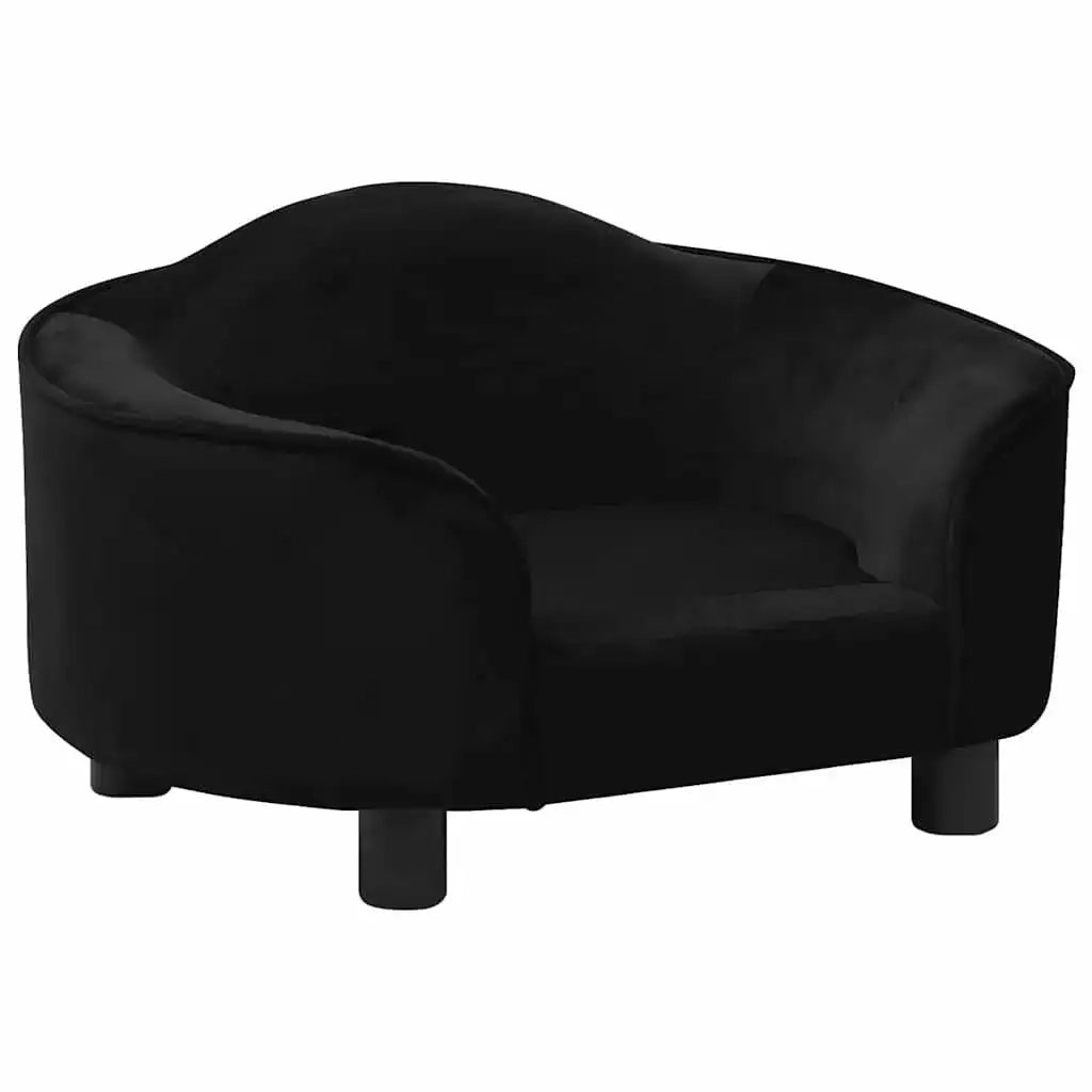 Divano per Cani-Sofa per animali domestici-Divanetto Nero 67x47x36 cm in Peluche