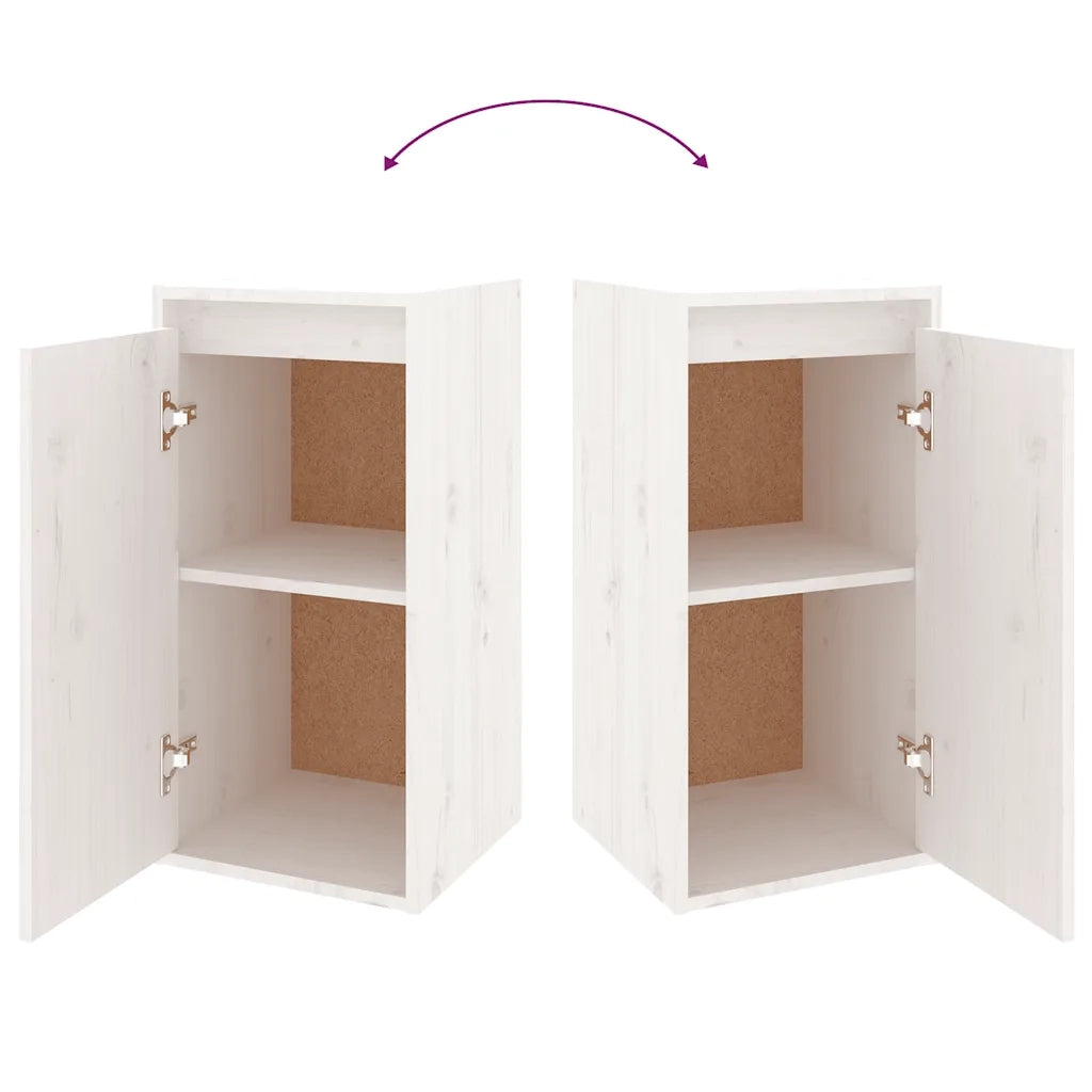Mobili Porta TV 4 pz Bianchi in Legno Massello di Pino cod mxl 15225
