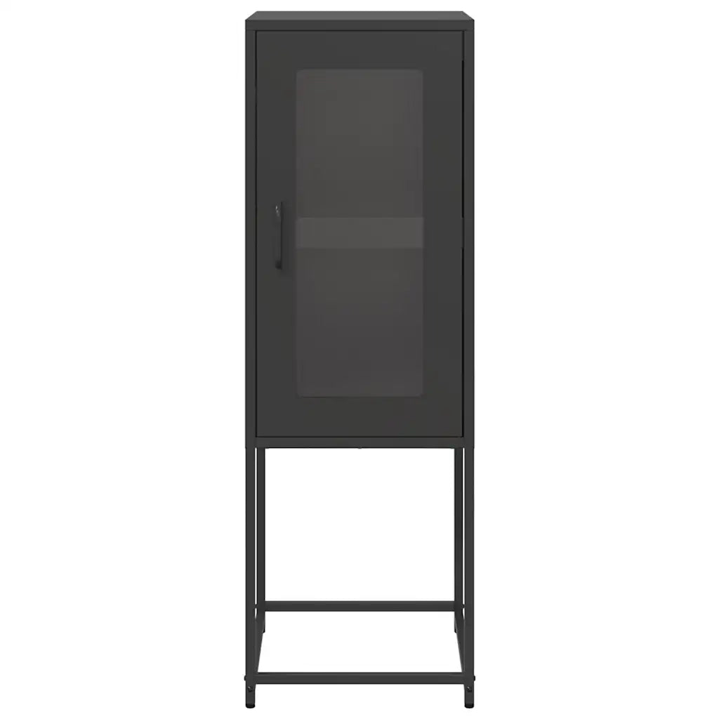 vidaXL Credenza Nera 36x39x107 cm in Acciaio Laminato a Freddo