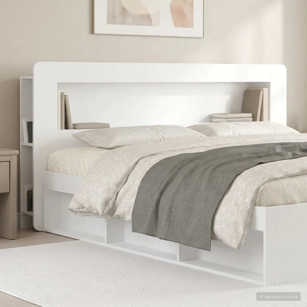 Testata del letto Bianco Lucido Legno ingegnerizzato 8001304