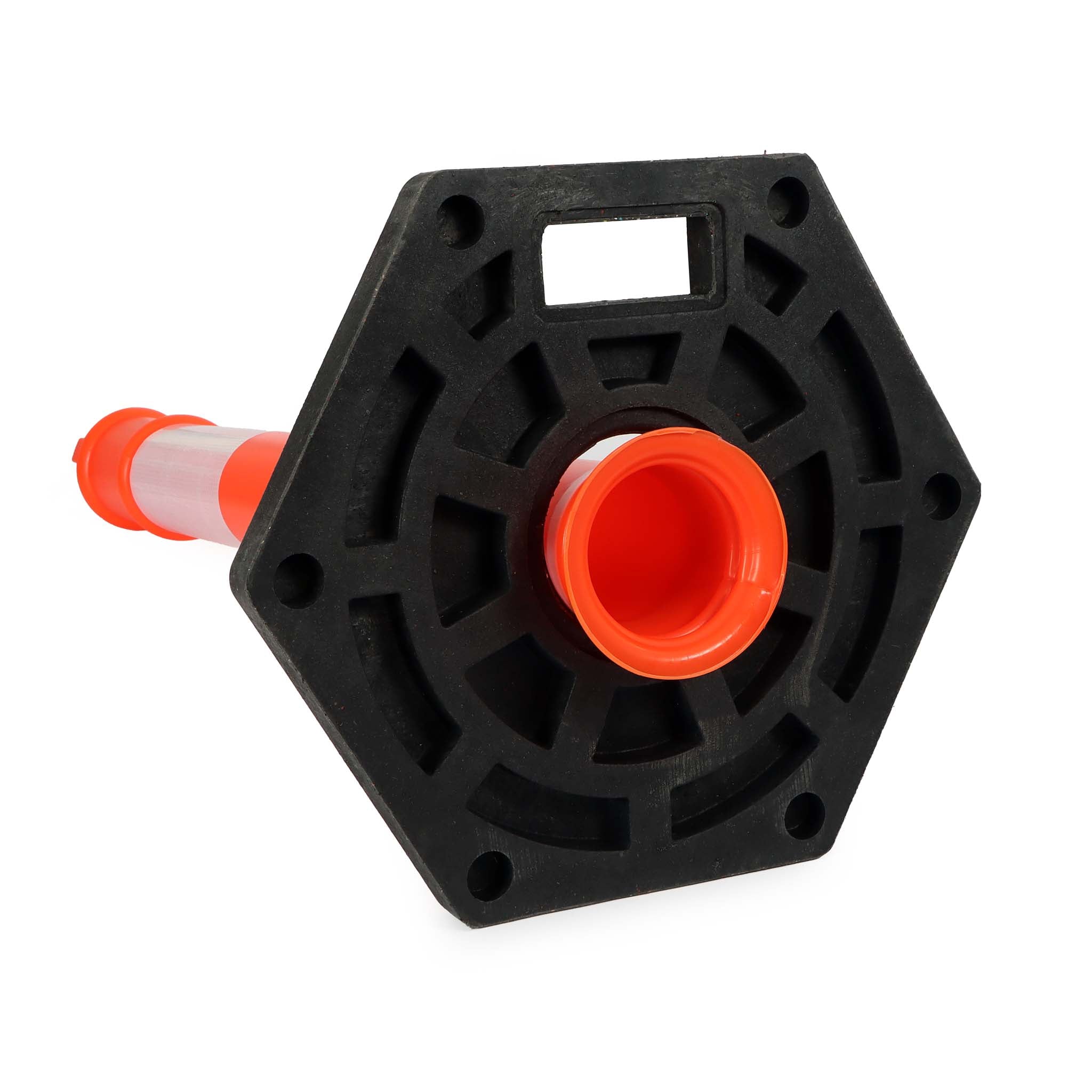 Paletti delimitatori catarifrangenti 110 cm con base ottagonale, 2 pali segnaletici stradali