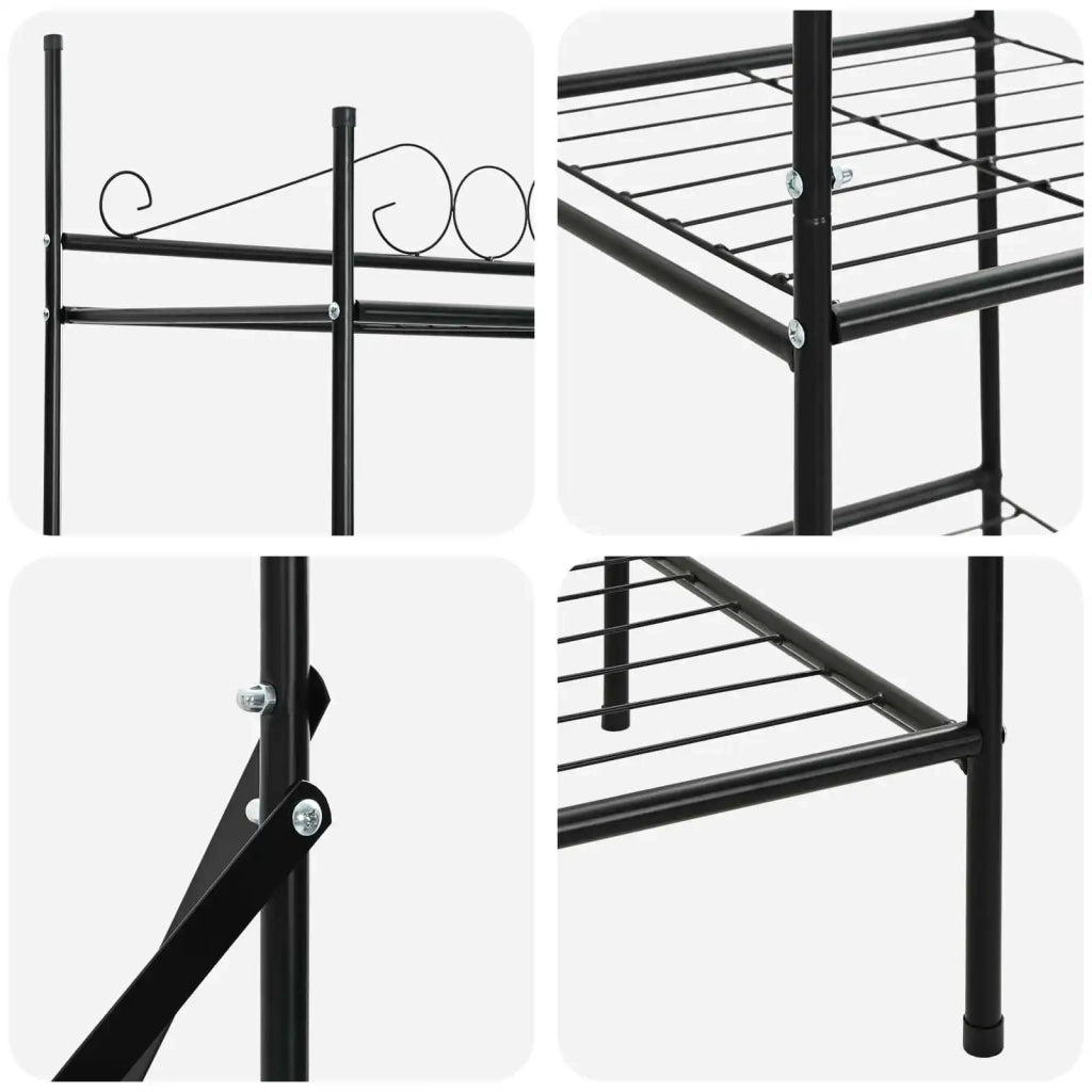 Armadio Aperto con lo scaffale Nero 104,5 x 45 x 172 cm Acciaio CFW7617052