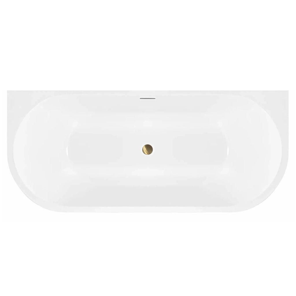 Vasca Bagno A Parete Olimpia 150cm Copritappo cromo