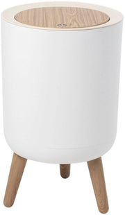 Afvalemmer per bagno - 7 litri - colore legno - design moderno