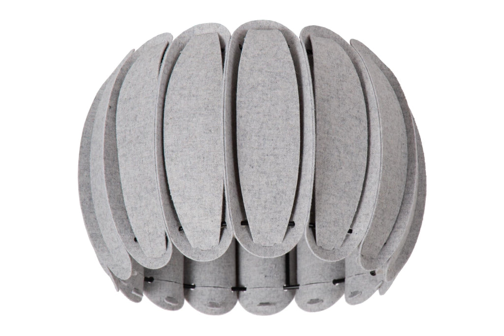 Plafoniera Lucide Spencer in feltro grigio Ø30 E27