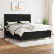 Giroletto a Molle con Materasso Nero 180x200 cm in Tessuto 3141955