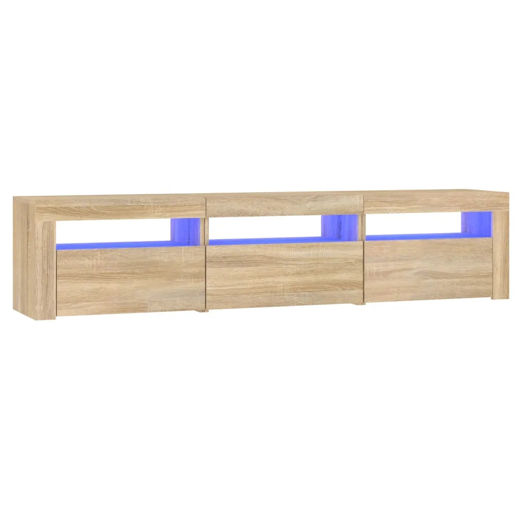 Mobile Porta TV con Luci LED Rovere Sonoma 180x35x40 cm 3152756