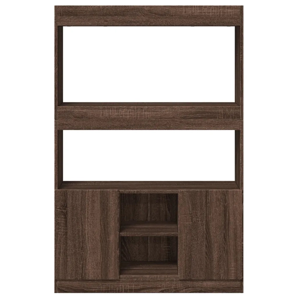 Credenza Rovere Marrone 92x33x140 cm in Legno Multistrato 3309615