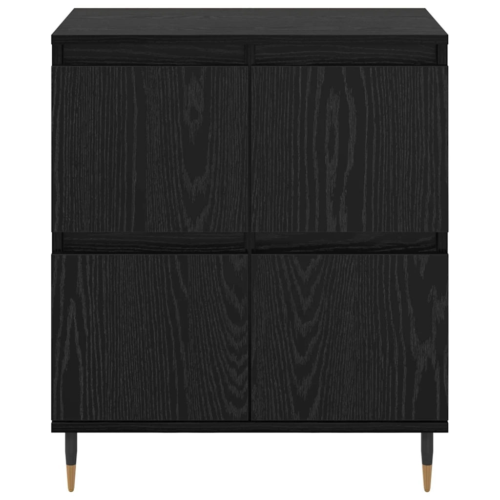 Armadio 3 pcs Rovere Nero 60 x 35 x 70 cm