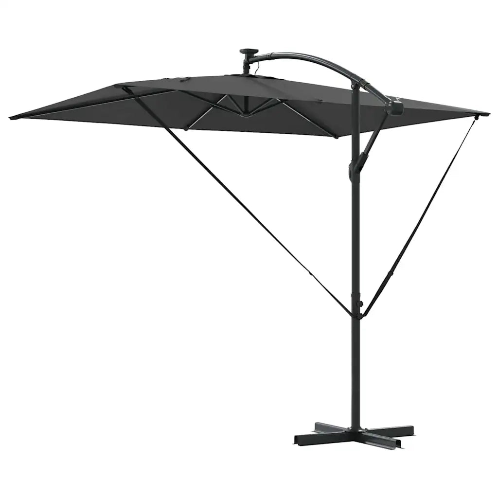 Ombrellone Antracite 294 x 200 x 270 cm Poliestere e Alluminio 42003393