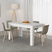 Sort, Tavolo Fisso 6 Posti, 135x80x76h cm Bianco Opaco