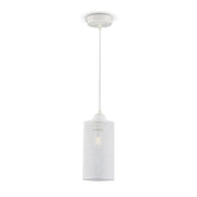 Luce a sospensione Matt White con baldacchino bianco