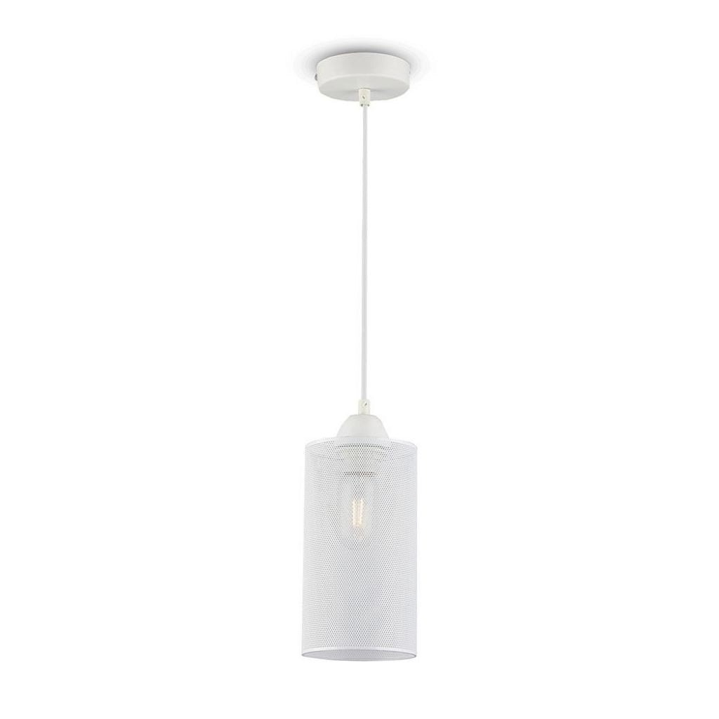 Luce a sospensione Matt White con baldacchino bianco