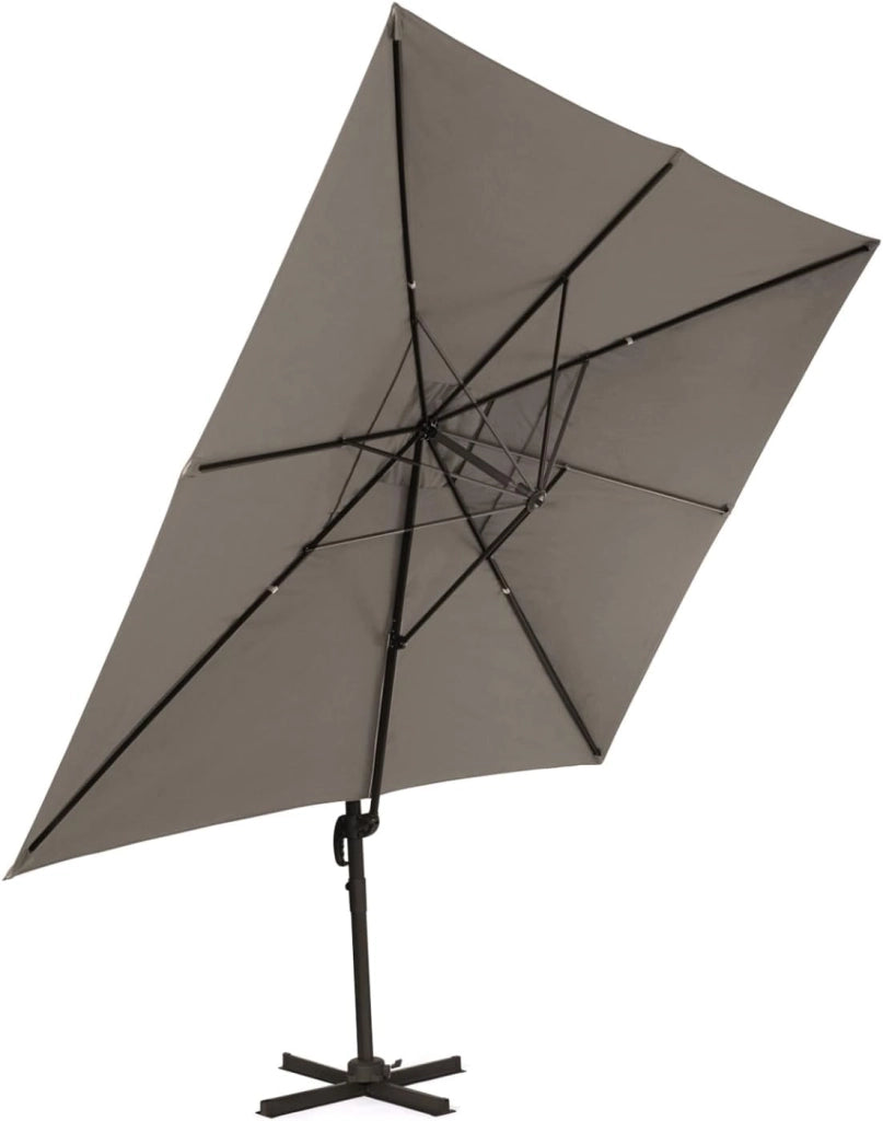 Calvi Taupe 3x4 M ombrellone sfalsato a 360° con Copertura