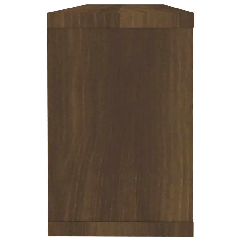 Mensole Cubo Muro 2pz Rovere Marrone 60x15x23 cm in Multistrato 815930
