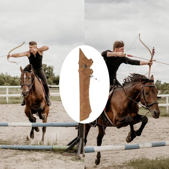Quiver per Arco per Attività di Caccia e Tiro al Bersaglio - Borsa per Arco in PU Pelle