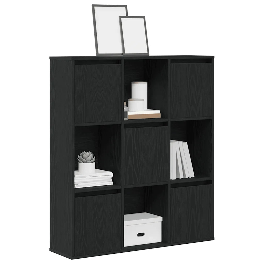 vidaXL Libreria Rovere Nero 89x24x101,5 cm in Legno Multistrato