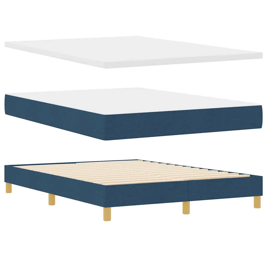 Letto a molle con materasso Blu 160 x 200 cm Tessuto 3339013