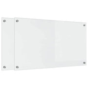 Set di 2 paraschizzi moderni per cucina 90 x 50 cm design elegante resistente al calore vetro temperato trasparente 02_0056301