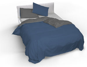 Copripiumino con Sacco e Federe Doubleface Avio/Fumo 1 Piazza e Mezzo