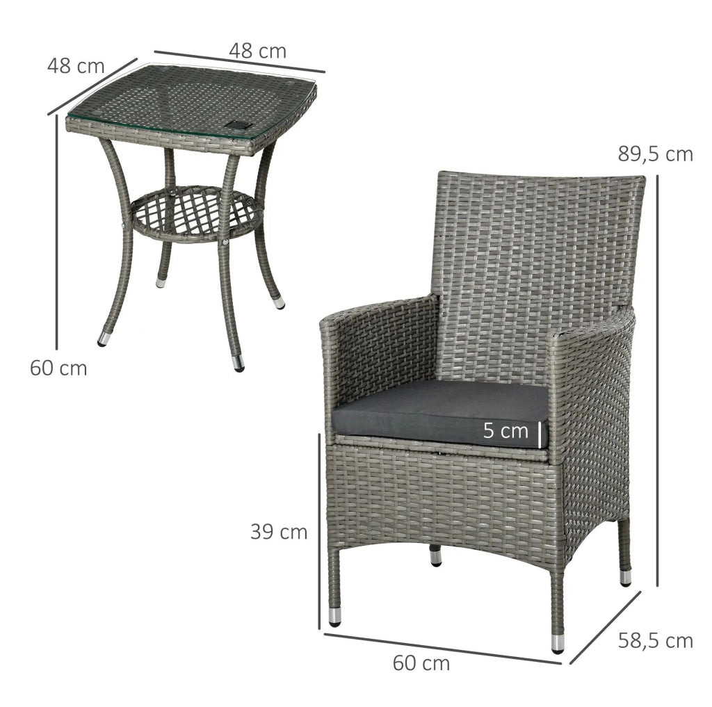 Bistro set da giardino 3 pezzi con tavolo rotondo e 2 sedie pieghevoli in alluminio nero