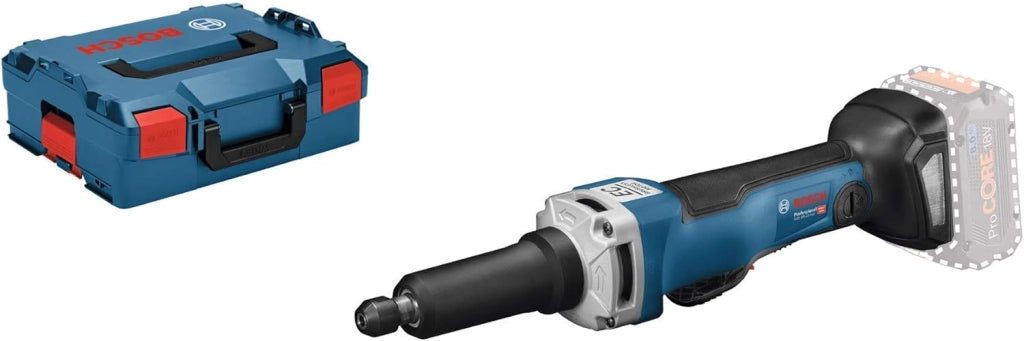 Bosch Professional 0601229100 Smerigliatrice Dritta GGS 18V-23 LC, senza Batteria, Velocità a Vuoto 23.000 min-1, in Valigetta L-Boxx, , 18 volts,