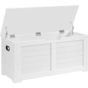 Panca Contenitore Oslo in Legno Bianco con Maniglie