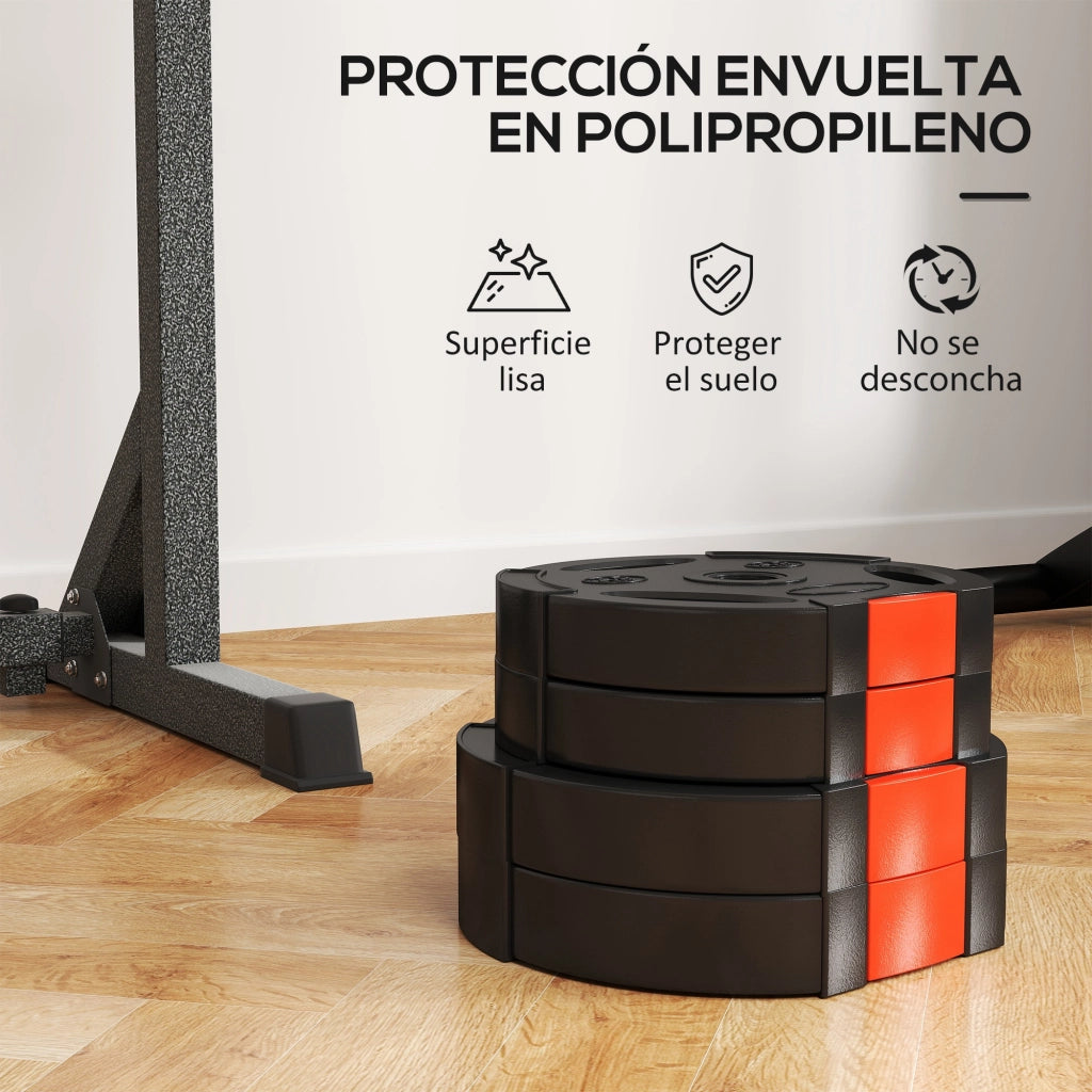 Set Dischi Pesi 4 Pezzi 2x5kg 2x2,5kg Foro 2,5cm ¨C Xylo ¨C Nero
