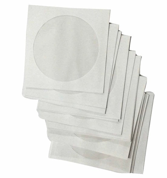 Supporti per CD/DVD in Carta - Conservazione dei Dischi - 12,5 x 12,5 cm - Protezione contro le Scalfature - Polvere e Umidità - Attacco in Plastica - Cassetti per CD/DVD