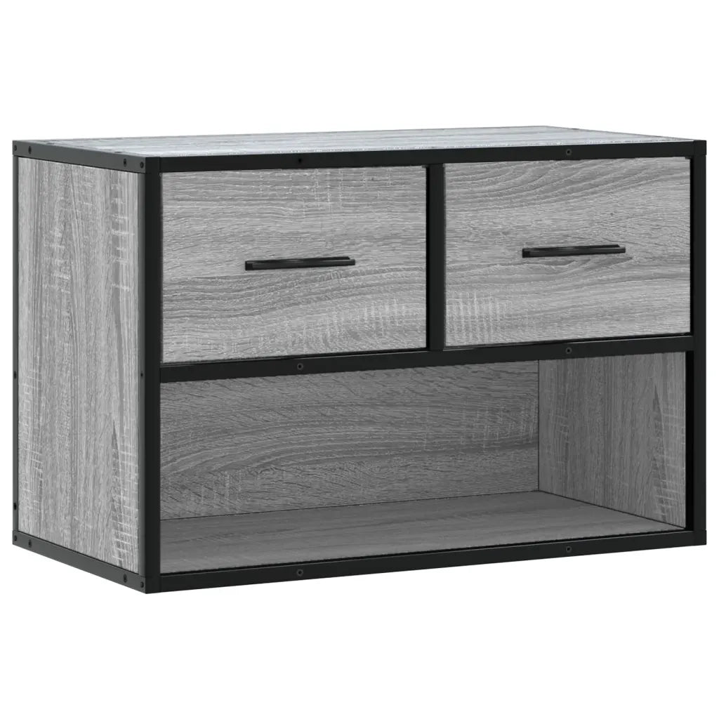 Mobile TV | Armadietto TV | Mobile Porta TV Grigio Sonoma 60x31x39,5cm in Truciolato e Metallo