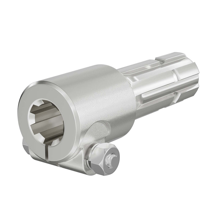 Boccola albero cardanico 175 mm Attacco albero scanalato 1 3/8" 6D Albero uscita 1 3/4" 6D Trattore