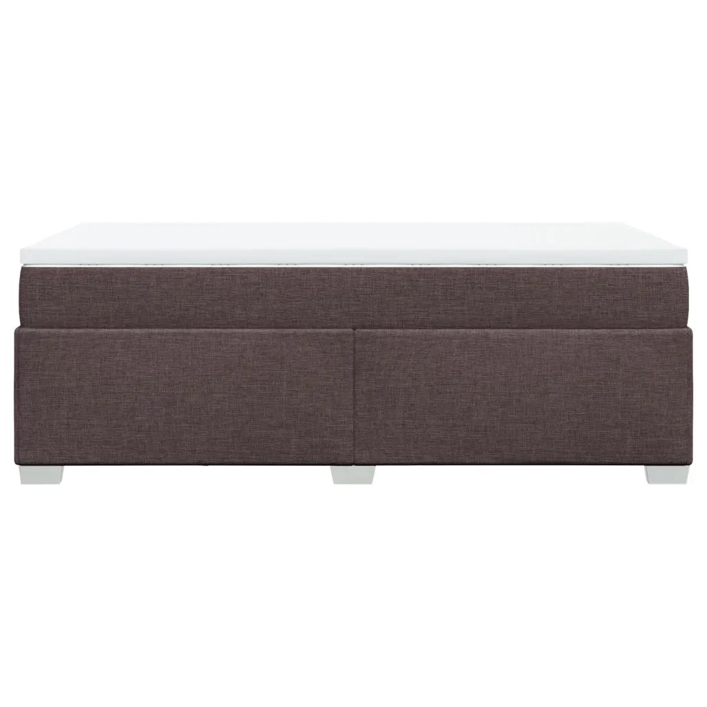 Giroletto a Molle con Materasso Marrone Scuro 80x200 cm Tessuto 3285091