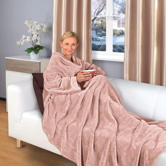 Tappeto per TV con maniglie e zoccolo, 180 x 150 cm, tappeto morbido, molteplici colori, super morbido, flanella microvezelfleece (rosa)