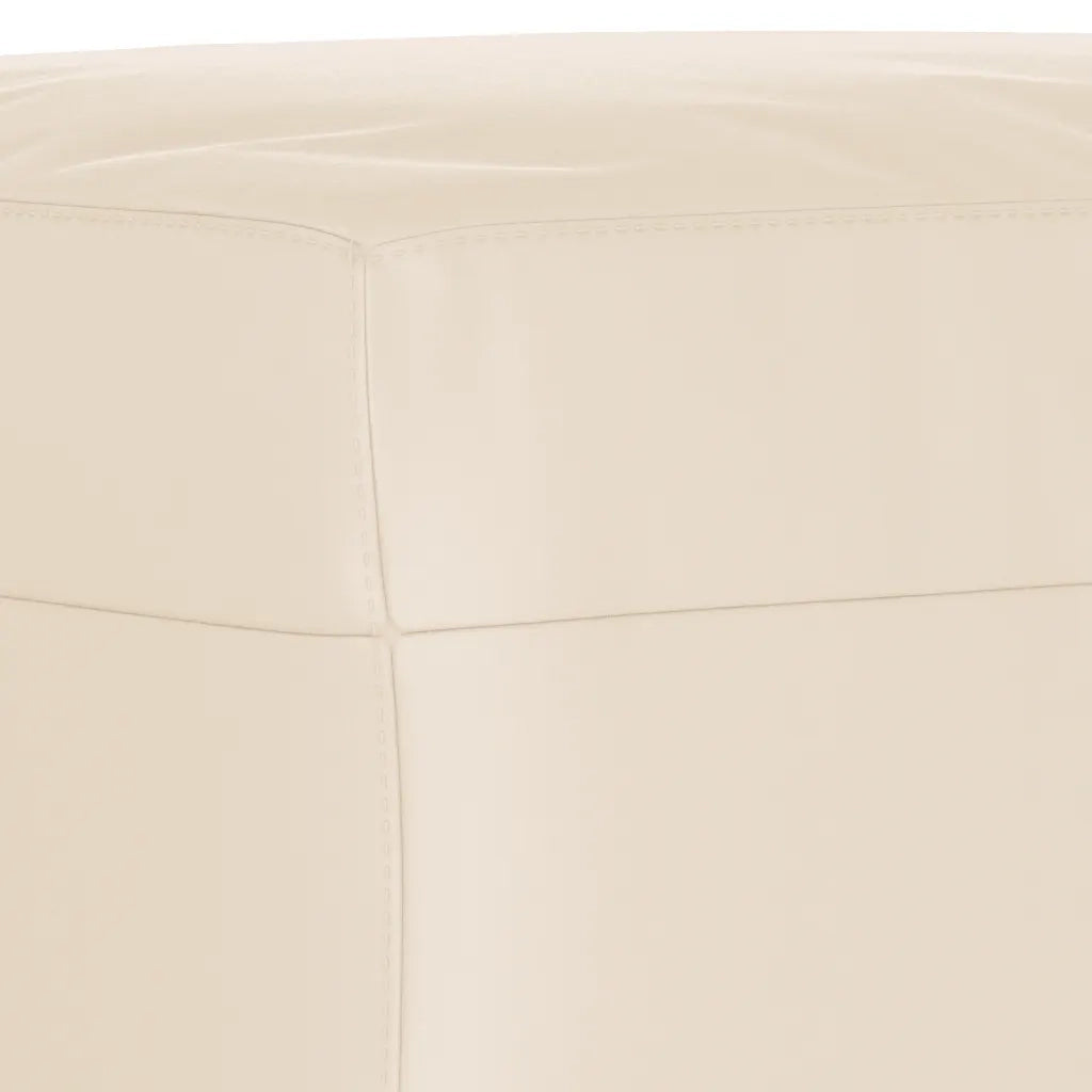 Poggiapiedi Beige 70x55x41 cm in Tessuto Microfibra 349366