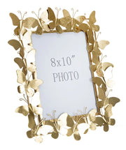 Cornice Butterfly Glam 35x15x38 cm in Ferro e Vetro Oro