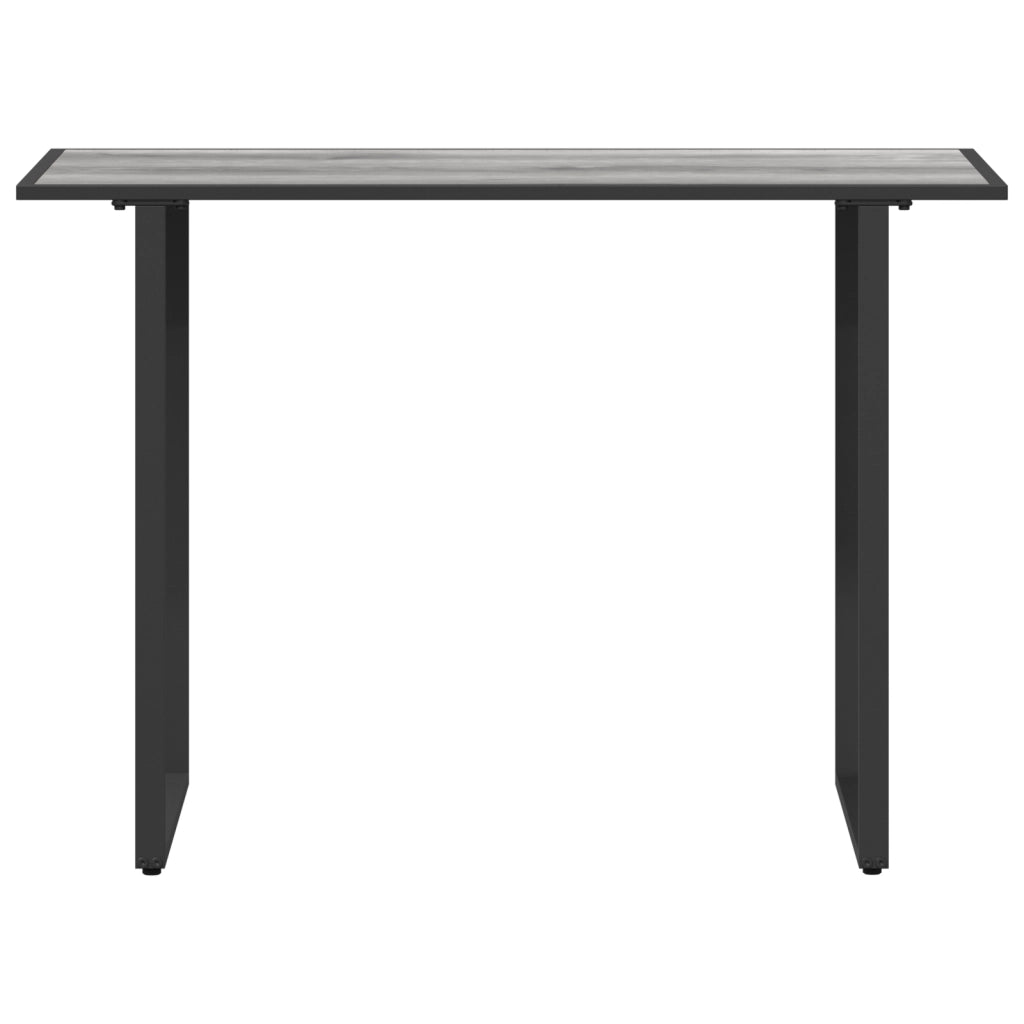 Tavolo da giardino grigio 100x55x70 cm DPC e metallo