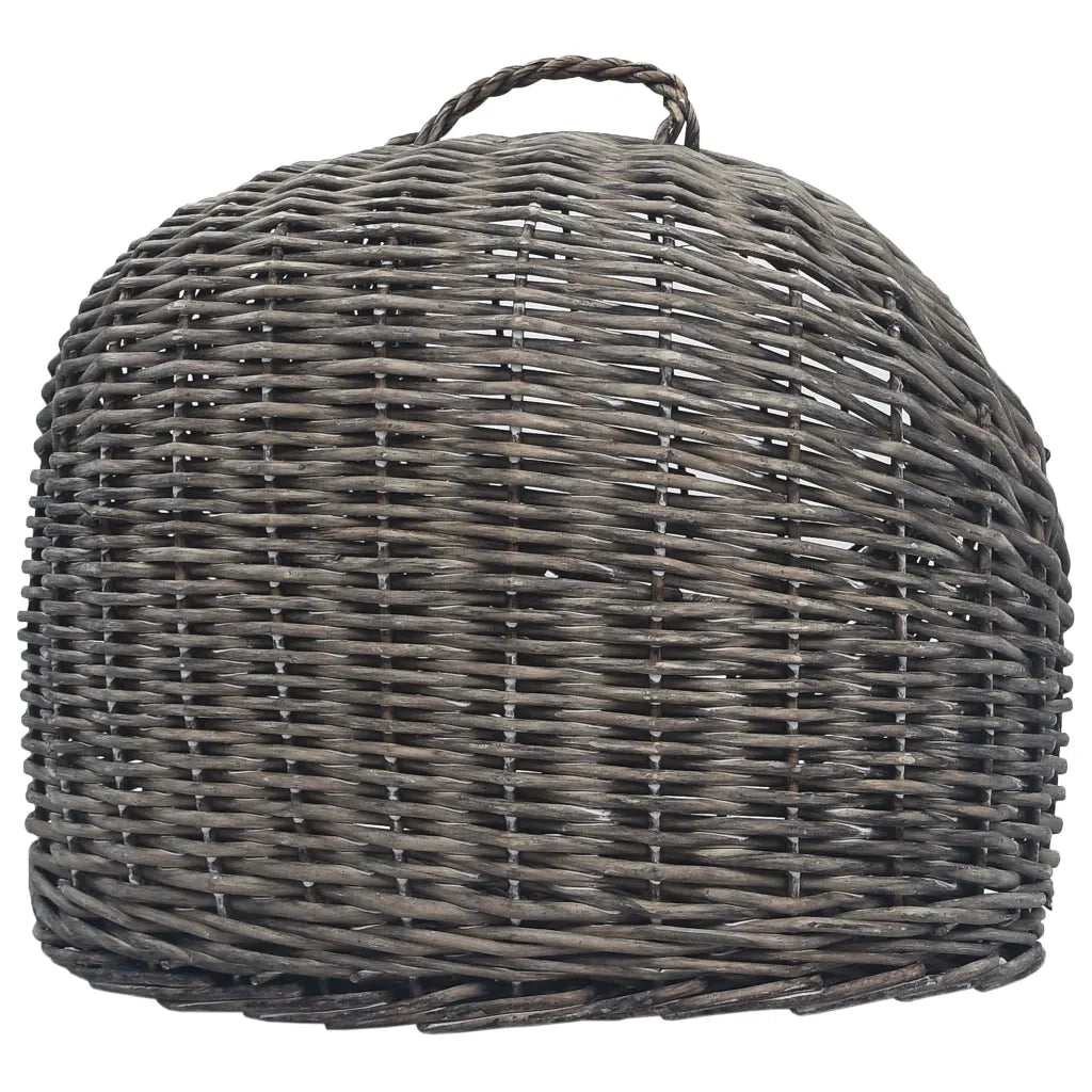Trasportino per Gatti Grigio 45x35x35 cm in Salice Naturale 170904
