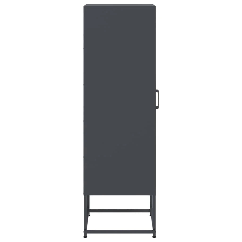 Buffet credenza cassettiera armadio mobile contenitore organizer cucina soggiorno salotto alto 36 x 39 x 123 cm acciaio antracite 02_0032201