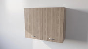 Pensile Cucina  in Legno Nobilitato Olmo, Mobile Alto con 2 Ante, Pensile Componibile Moderno Made in Italy (H80XL60XP32cm)