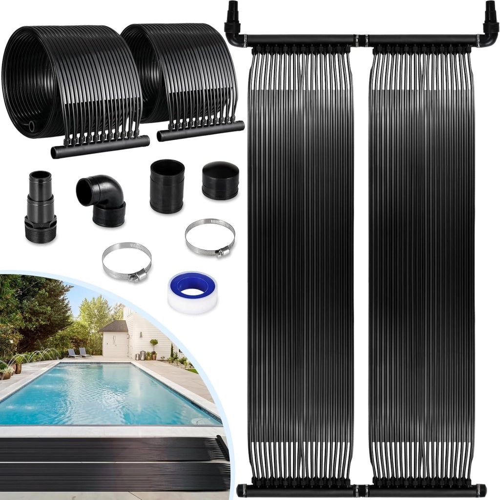 Collettore Solare per Piscina 300x75 cm, Riscaldatore per Piscina, Riscaldamento Solare per Piscine, Riscaldatore Solare, Piscina 2,1㎡ Fino a 12000 Litri Contenuto d'Acqua, Resistente UV