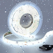 Striscia LED USB a Luce Fredda 6000K IP65 Impermeabile 2M Alimentazione USB 320LED/M CRI 93+ Emissione Uniforme Banda Flessibile di Luci LED per Decorazione DIY