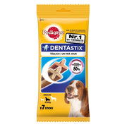 Multipack da 10 confezioni di pedigree dentastix per cani medi 7 sticks ciascuna