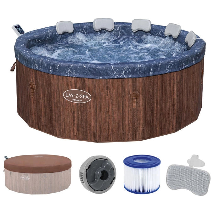 Bestway Piscina Idromassaggio Toronto Lay-Z-Spa AirJet Controllo App 190x70 cm 7 Posti