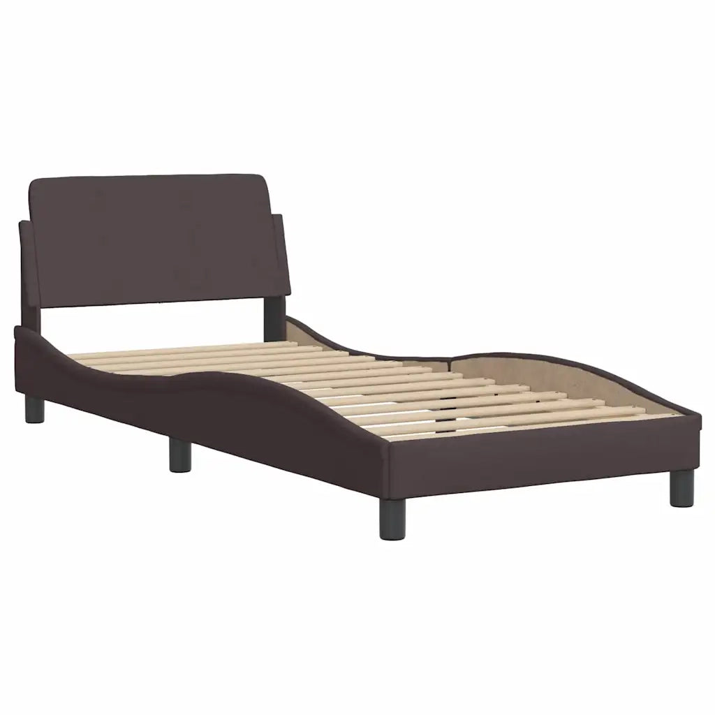 Giroletto senza Materasso Hanko Marrone Scuro 90x200 cm Tessuto